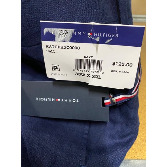Tommy Hilfiger Mens Modern Fit Pure Linen Suit Pants Navy Size 35W x 32L NWT - Picture 5 of 5